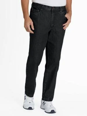 Scandia Woods Men's John Blair Relaxed-Fit Side-Elastic Jeans, Black 46 S