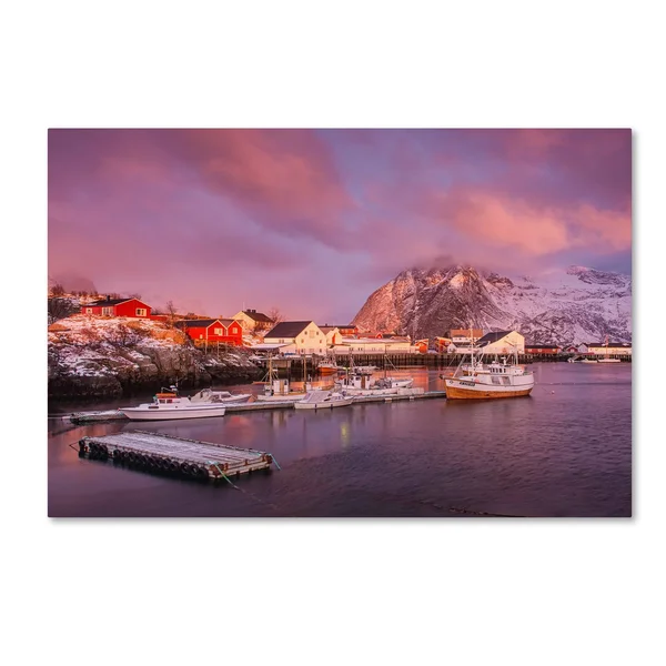Trademark Fine Art Hamn?y Harbor Light Canvas Art by Michael Blanchette Photography - Size: 12 x 19