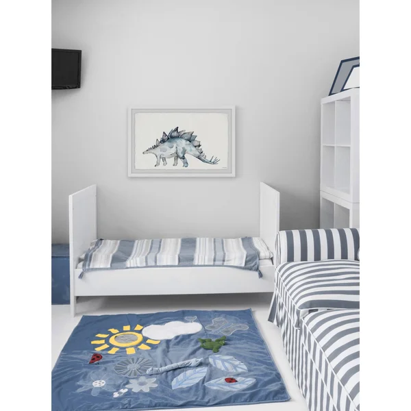 Marmont Hill Spiked Dinosaur Framed Wall Art, Size: 30 inch x 45 inch