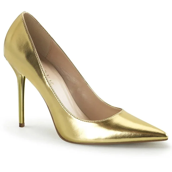 Pleaser CLASSIQUE-20 - 4x22 Pointed-Toe Pump - White Patent 12