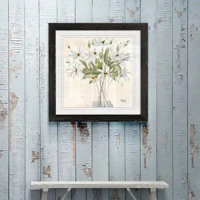 Daisy Just Because I& - Picture Frame Painting Print Red Barrel Studio Format: Gray Framed Paper, Size: 38x22 H x 28x22 W x 1.25