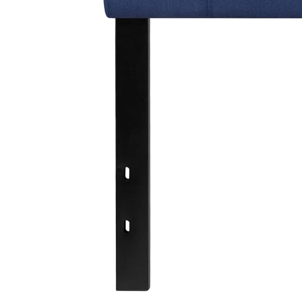 Emma + Oliver Quilted Tufted Upholstered Queen Size Headboard in Navy Fabric