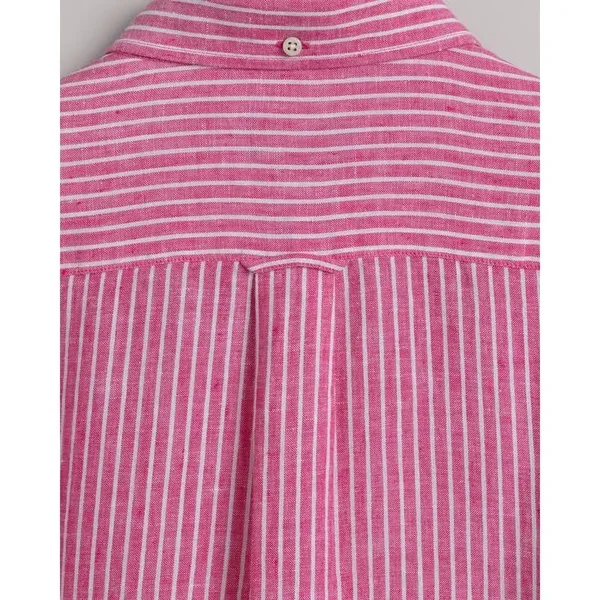 Gant - Linen Shirt - Male - S - Pink - Linen