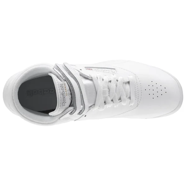 Reebok Freestyle Hi Shoes White/Silver Size 9.5