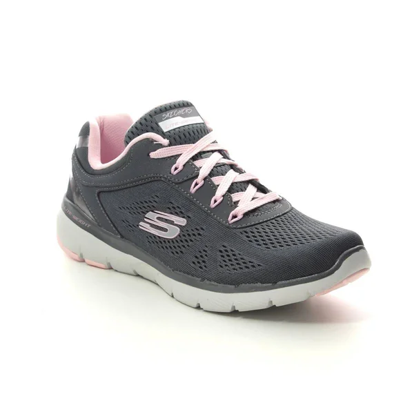 Skechers Women's Flex Appeal 3.0 Sneaker, Charcoal/Pink