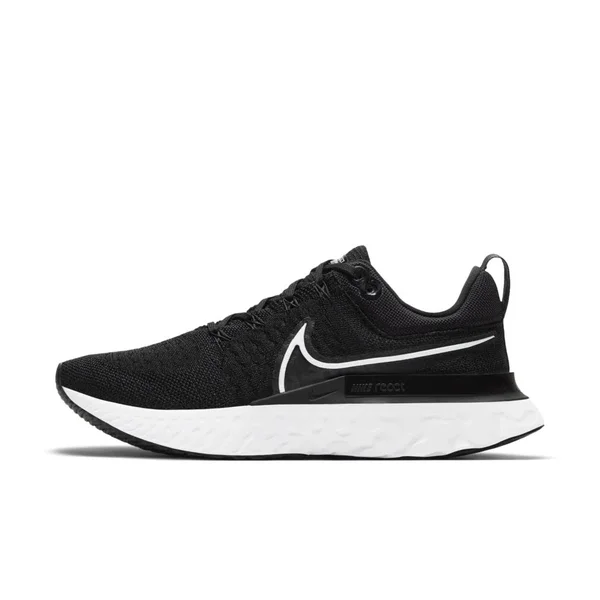 Nike React Infinity Run Flyknit 2 Black/White/Iron Grey Women's Running Shoes, Size: 8.5
