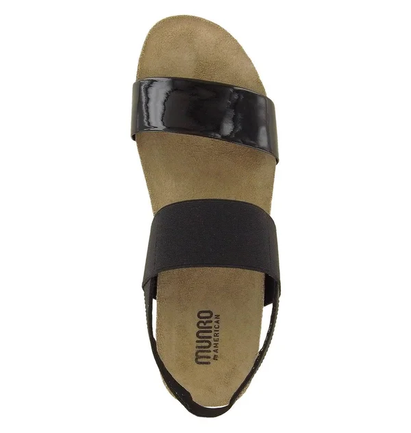 Munro Women's Pisces - Black Fabric/Patent Size: 11 N
