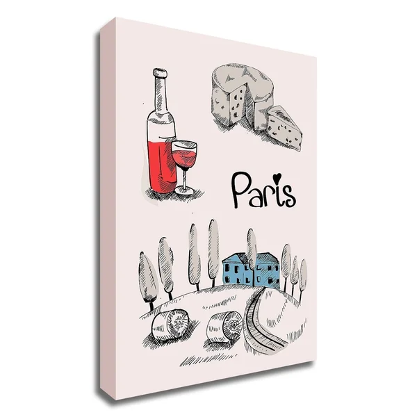 22x22 x 15x22 Paris I by TypeLike Print on Canvas
