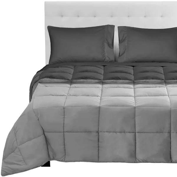 Bare Home Reversible Bed-in-a-Bag Down Alternative Comforter/Sheet Set - Comforter: Sand/Taupe - Sheets: Taupe - Queen
