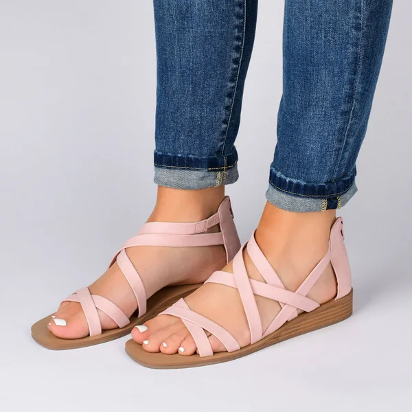 Journee Collection Women's Lanza Sandal - Brown