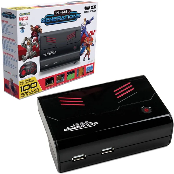 Retro-bit RB-PP-6539 Generations Plug & Play Game CONSOLE - Red & Black