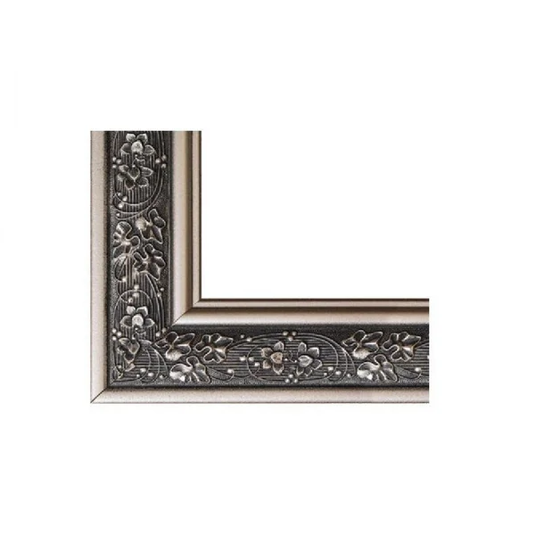 MirrorChic Verona 24 in. x 42 in. Mirror Frame Kit in Silver - Mirror Not Included