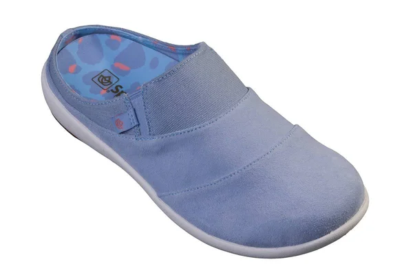 Spenco Orthotic Layered Siesta Mules - NuevoBokeh - Size 7-1/2 Medium, Blue Fog