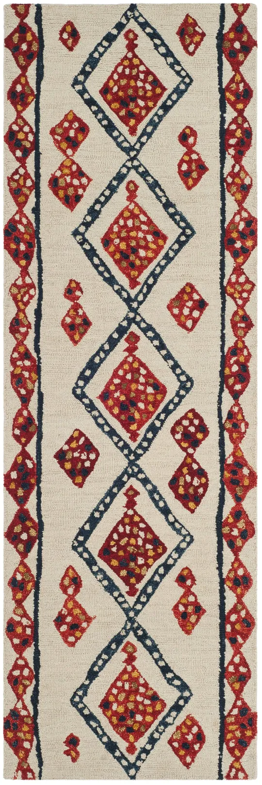 Safavieh Aspen APN702A 2&3x22 x 7&0x22 Runner Ivory, Multi Area Rug