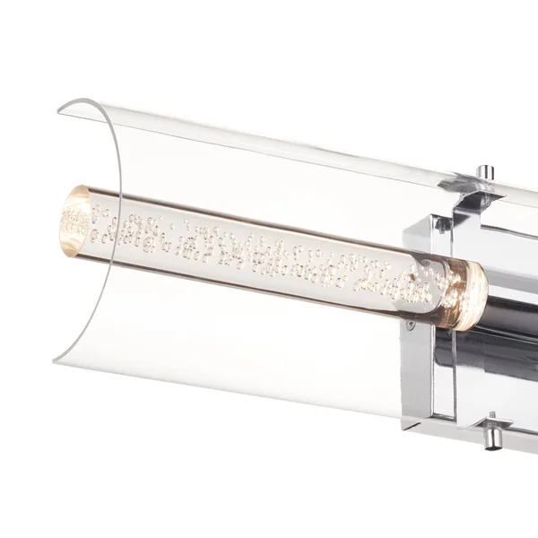 Globe Electric Aurora 2-Light Chrome LED Integrated Vanity Light with Acrylic Bubble Glass - 51521