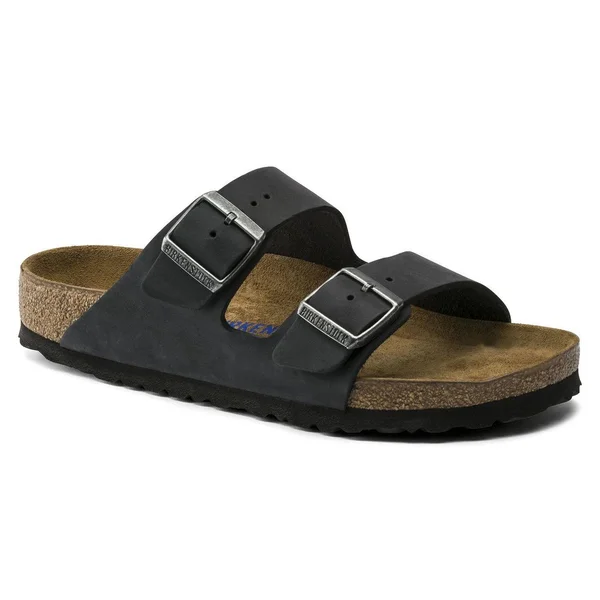 Birkenstock Arizona Soft Footbed (36 Narrow Black Oiled Leather)