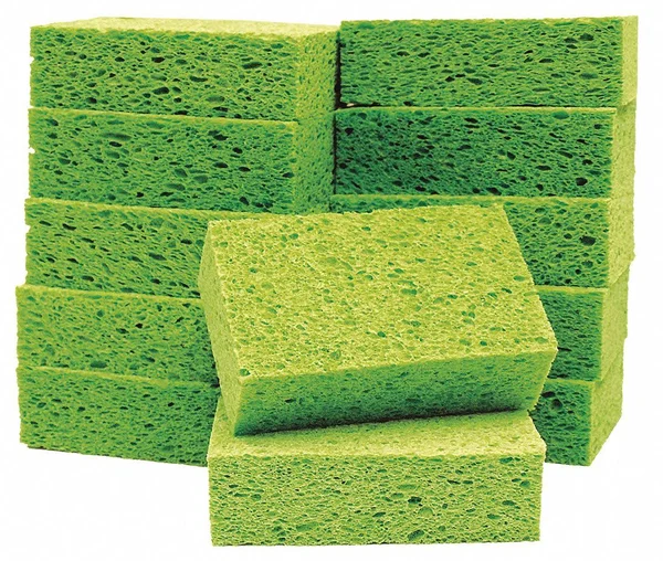 Ability One 5 3/4 in x 3 5/8 in Cellulose Sponge, Green, 60pk [PK/60] Model: 7920-00-559-8463