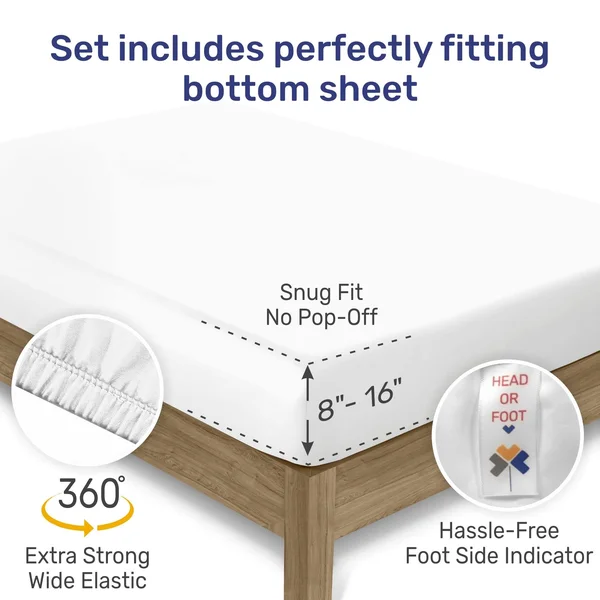 Everyday Soft Sateen 6pcs Sheet Set King - Dark Gray, Sheet Set - 100% Cotton - 400 Thread Count