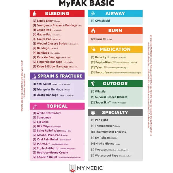 MyMedic MyFAK - First Aid Kit Orange, Basic