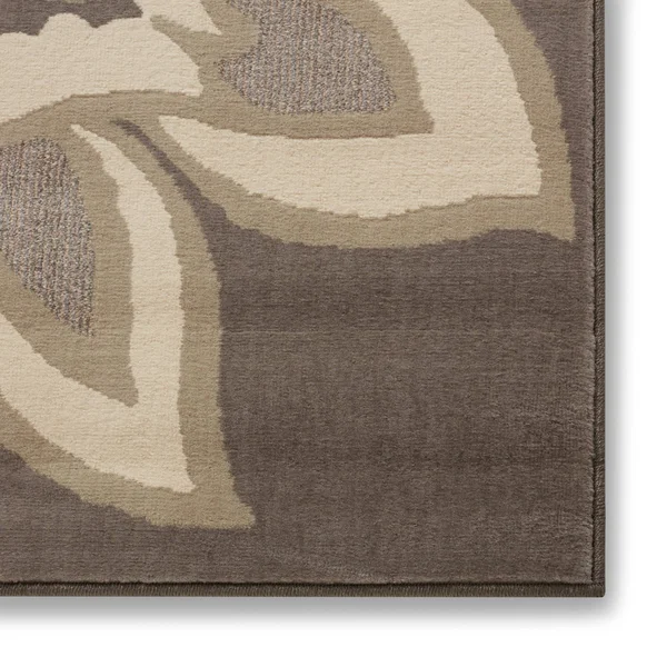 Carolina Weavers Finesse Collection Floweret Grey Area Rug - 5&3 x 7&6 (5 ft 3 in x 7 ft 6 in)