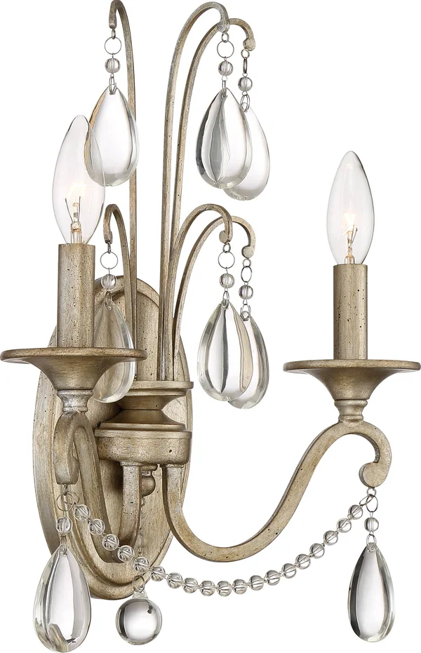 Quoizel REG8702VG Regent 2 Light Wall Sconce Vintage Gold
