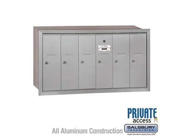 Salsbury Industries 3506ZSP Vertical Mailbox - Surface, 6 Doors, Bronze