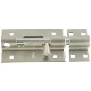 National 2 Pk Stainless Steel 5x22 Sliding Door Gate Latch Barrel Bolt N342477