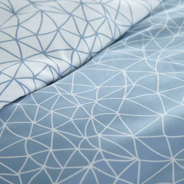 Southshore Fine Linens Geometric Maze Down Alternative Comforter and Sham Set - Blue - Full - Queen