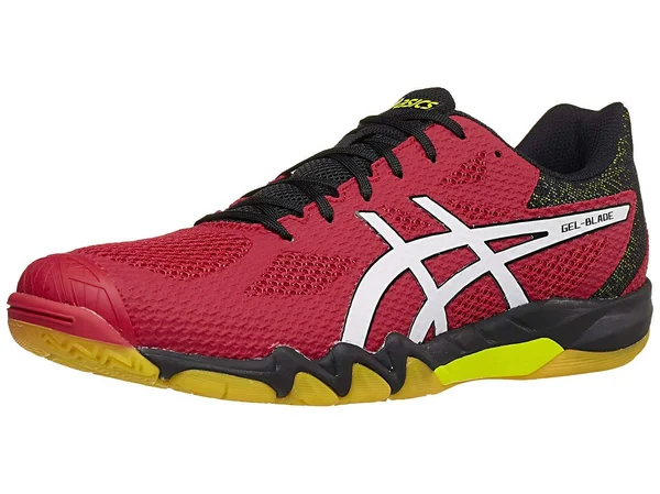 Asics Men's Gel-Blade 7 Badminton Shoe - Size: 14, Speed Red/White