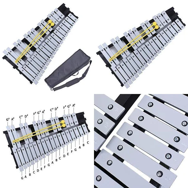 Mr.power Foldable Glockenspiel Xylophone Vibraphone Percussion Instrument 30NOTES