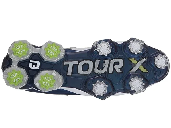 FootJoy Men's Tour x Golf Shoes Size 9.5, White/Navy/Lime