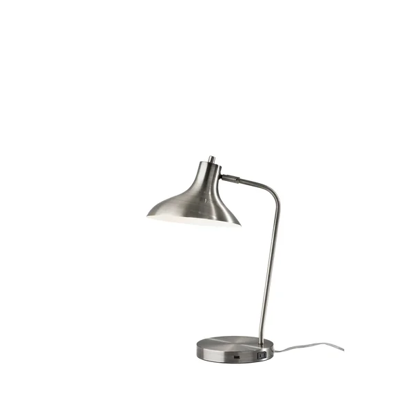 Adesso Cleo Desk Lamp - Brushed Steel