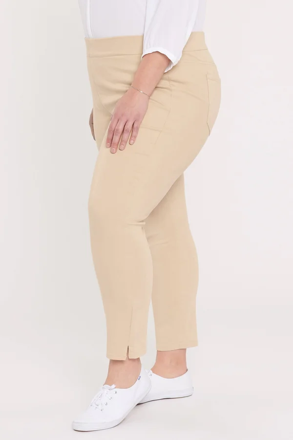 Nydj Women's Skinny Ankle Pull-On Jeans in Plus Size in Marisol Warm Sand, Size: 14W