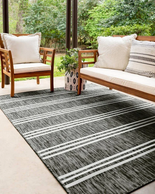 Jill Zarin Anguilla Indoor Outdoor Rug, Red, 6x9 ft