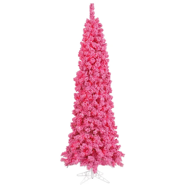 Vickerman K168756LED 5.5&x22x22 Flock Pink Pencil DL LED 150pk
