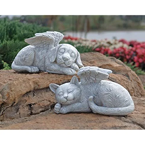 Design Toscano QL6080 Cat Angel Pet Memorial Grave Marker Tribute Statue - One size, Full Color