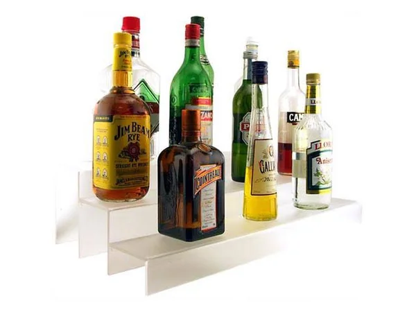 24-inch 3 Tier Liquor Bottle Shelf - Translucent
