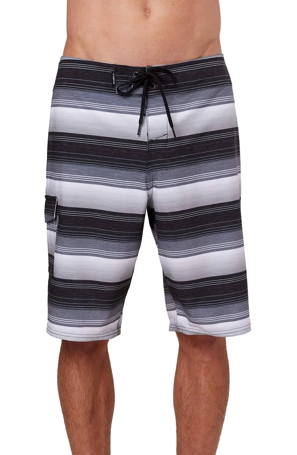 O&Neill Santa Cruz Stretch Stripe Boardshorts Men's Black - 38