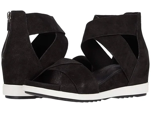 Eileen Fisher Women's Viv Wedge Sandals - Black