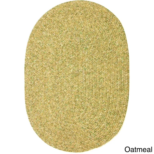 Rhody Rug Sandi Indoor/Outdoor Braided Rug - Bayleaf 10& x 13& Oval