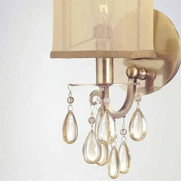 Crystorama 5621-CH Hampton 1 Light Sconce, Polished Chrome
