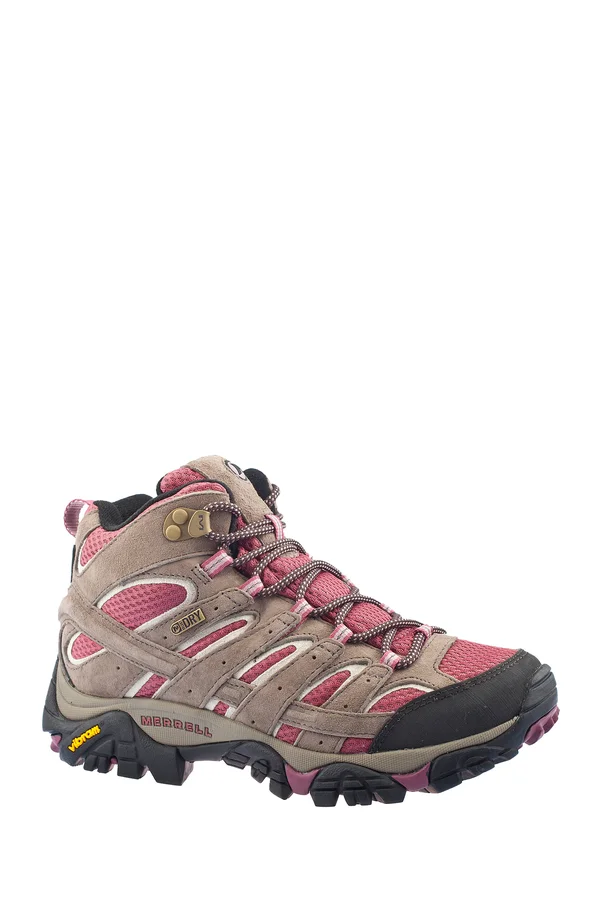Merrell Women's Moab 2 Mid Waterproof - Size: 5.5, Boulder/Blush