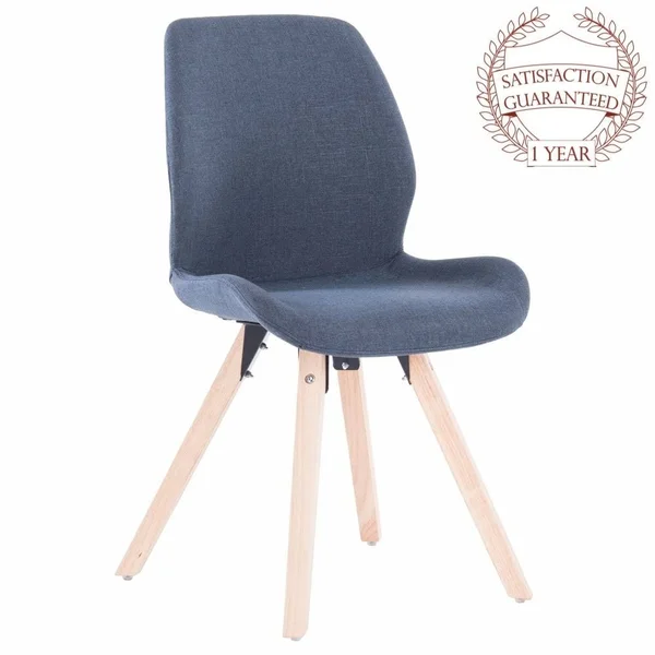 Porthos Home Modern Dining Chair with Rubberwood Dowel Legs, Set of 2 (Blue)