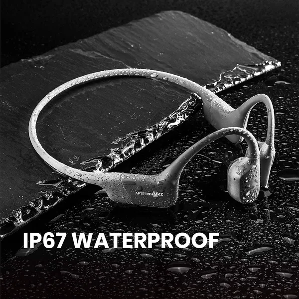 Aftershokz Aeropex - Open-Ear Bluetooth Bone Conduction Sport Headphones - Sweat Resistant Wireless Earphones for Workouts and R