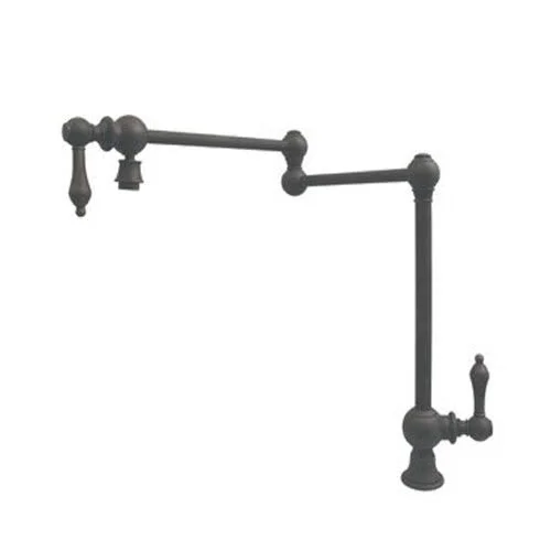 Whitehaus WHKPFDLV3-9555-P Vintage III Pewter Deck Mount Pot Filler with Swivel Aerator