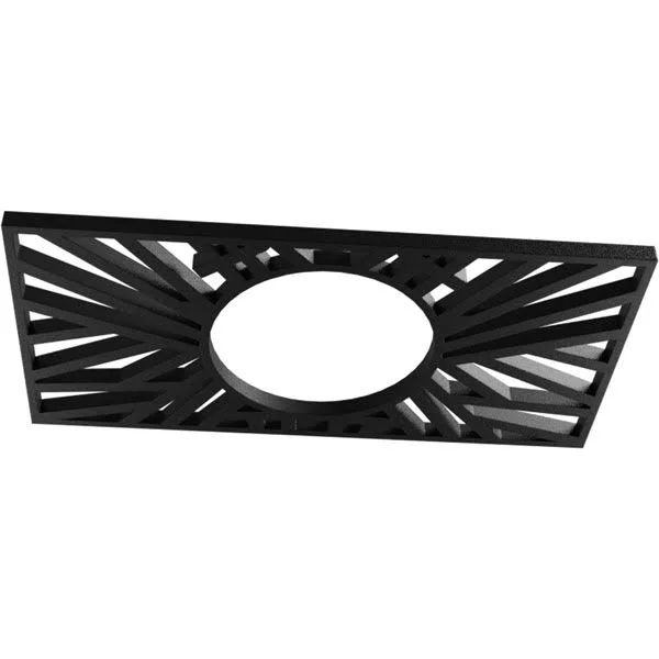 Ekena Millwork CMPP40X20HOSBL 40x22W x 20x22H x 14 3/4x22ID x 1x22P Hoover Architectural Grade PVC Pierced Ceiling Medallion - Bl