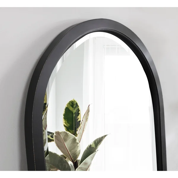 Kate and Laurel Hogan Wood Framed Arch Mirror - 20x30 - Grey