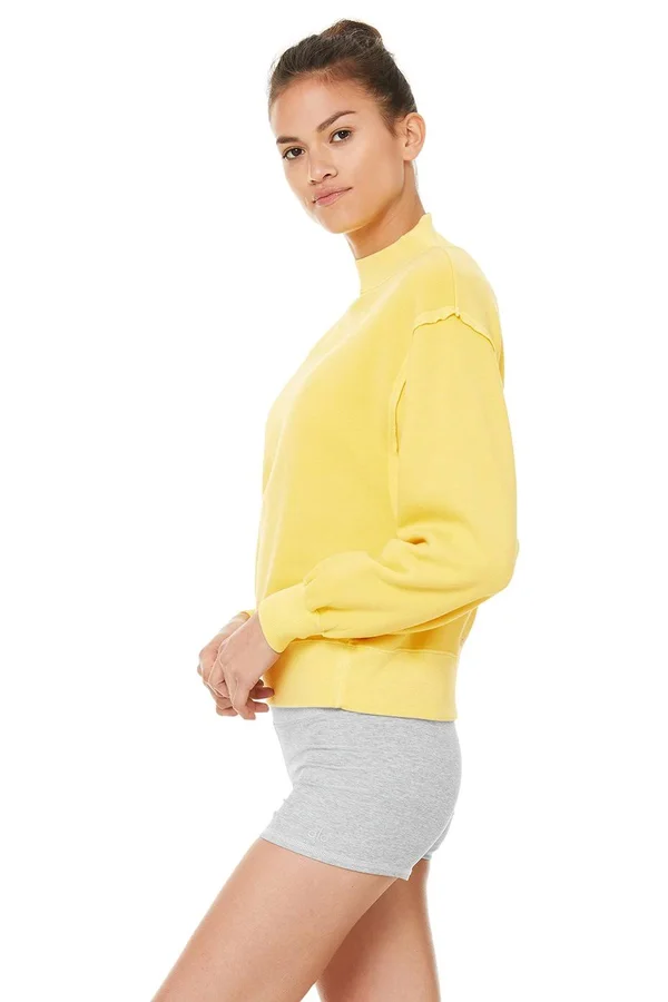 Alo Yoga Washed Freestyle Sweatshirt - Women's Sulphur Wash, S