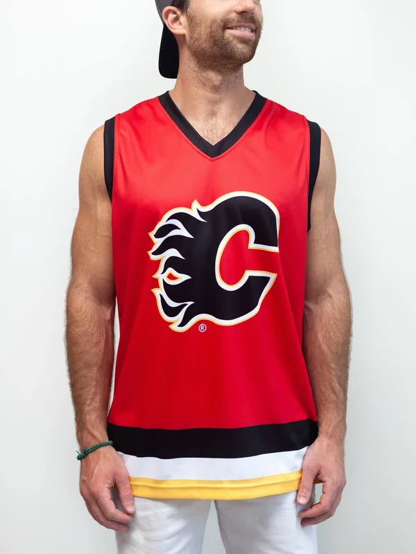Calgary Flames Hockey Tank M, Red, Polyester