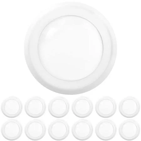 Sunco Lighting 12 Pack 6-Inch Disk Recessed Retrofit Dimmable LED Light 15W 4000K - Cool White